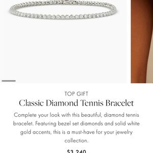 Gorjana White Gold Bezel Diamond Tennis Bracelet